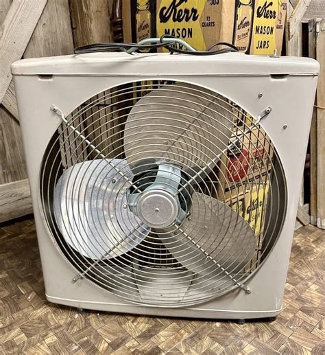 vintage metal box fan|vintage wizard box fan.